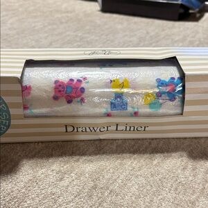 NWT Vintage Bears and ABCs Karen Carson Nursery Drawer Liner Colorful Animal